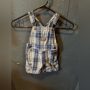 OshKosh B'gosh Blue Plaid Kids Overalls